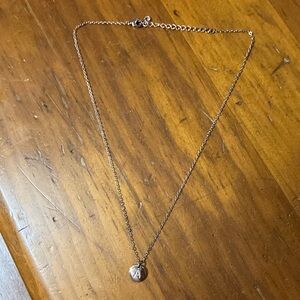 Gold A Initial Pendant Double Sided Necklace